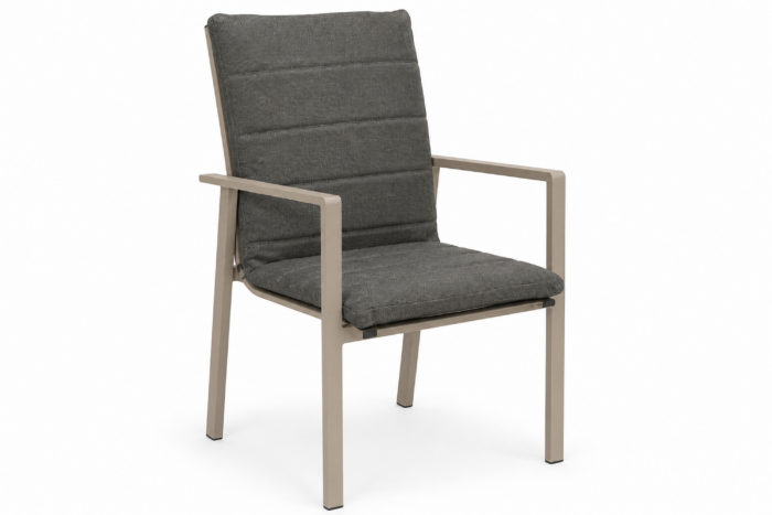 Lifestyle Garden Furniture Timo dining tuinstoel loft/dark grey – Zand/Beige