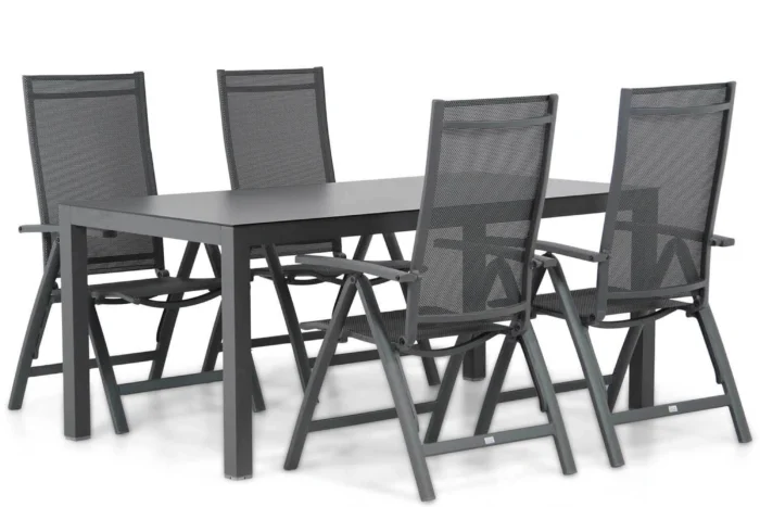 Presto Donato/Madras 180 cm dining tuinset 5-delig - Grijs-antraciet