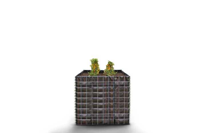 Gabiona Deutschland Rechthoekig verhoogd bed zonder stenen Lengte: 100 cm Hoogte: 90 cm Diepte: 100 cm Maaswijdte: 10 x 10 cm