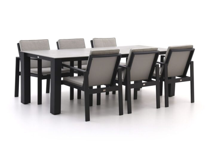 Bellagio tuinmeubelen Vezzano/Lagundo 230cm dining tuinset 7-delig – Grijs