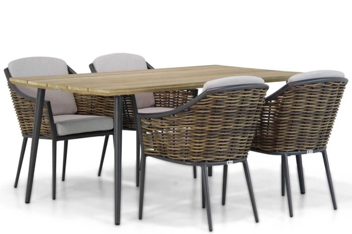 Coco Olivine/Montana 180 cm dining tuinset 5-delig – Grijs-antraciet