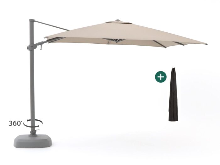Shadowline Austin zweefparasol 300x300cm – Taupe