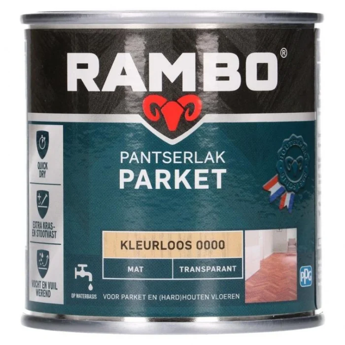 Rambo Pantserlak parket mat 0,25l - transparant