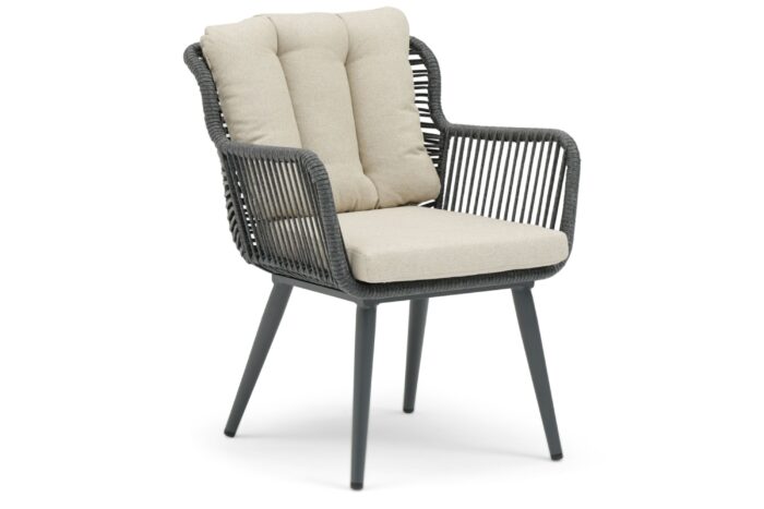 Coco Custa dining tuinstoel – Grijs-antraciet