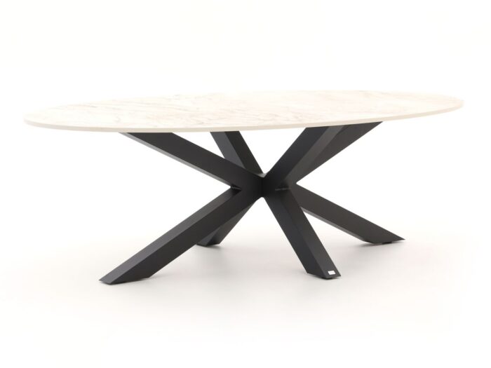 Bellagio tuinmeubelen Bellagio Induno Ellips dining tuintafel 200x110cm Laagste prijsgarantie! – Grijs