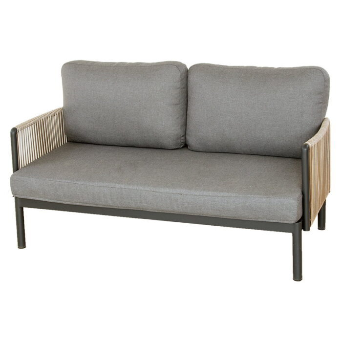 Oosterik home Sidney lounge 2-zitsbank midnight grey B 150 x D 79 x H 73.5 cm – grijs
