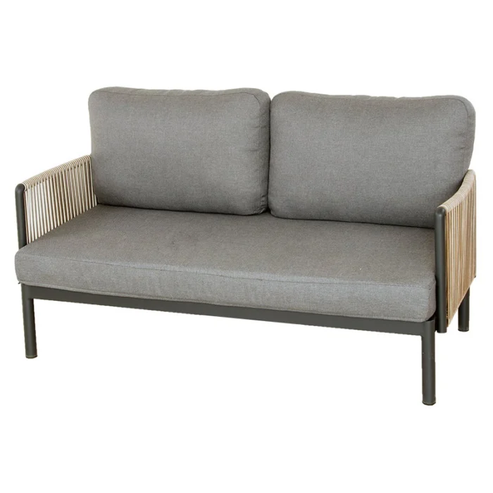 Oosterik home Sidney lounge 2-zitsbank midnight grey B 150 x D 79 x H 73.5 cm - grijs