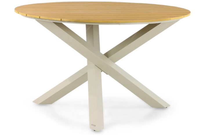 Lifestyle Garden Furniture Ancona dining tuintafel 125 cm – Taupe-naturel-bruin