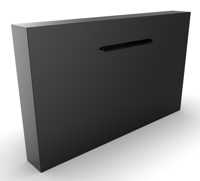 Geroba Cascadi Aluminium Watervalelement naast vijver 1000 x 250 x 1200 mm – zwart