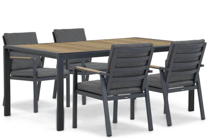 Lifestyle Garden Furniture Marseille/Valence 180 cm dining tuinset 5-delig – Grijs-antraciet