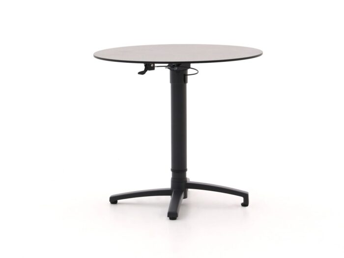 Bellagio tuinmeubelen Canzo klaptafel Ø80 (h:73/109cm) verstelbaar – Zwart