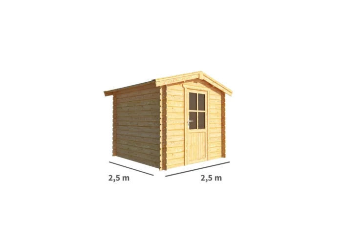 Warentuin collection Blokhut, tuinhuisje Fenna-Nadine 250 cm bij 250 cm diep zadeldak - bruin