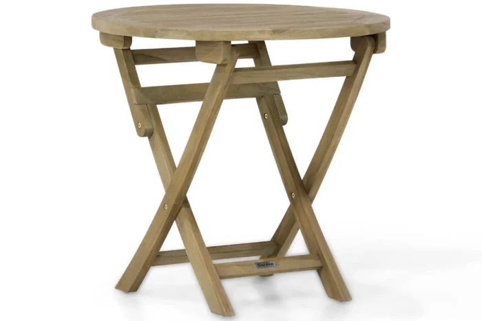 Garden Collections Derby inklapbare tuintafel 80 cm - Old teak greywash