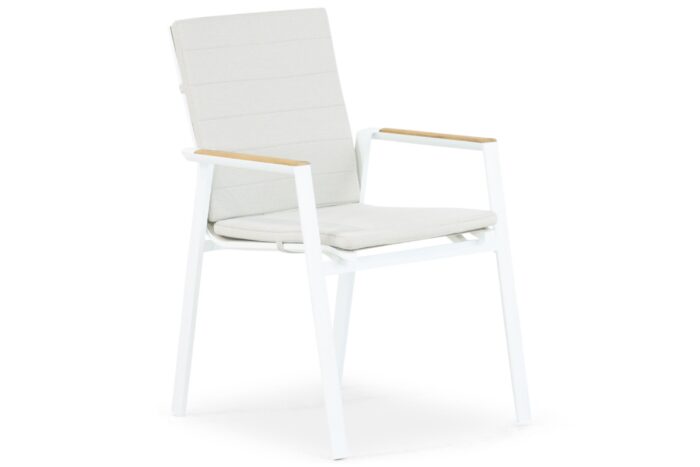 Lifestyle Garden Furniture Fiora dining tuinstoel met kussen – Wit