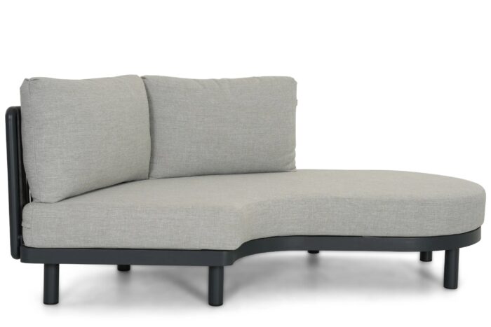 Santika Furniture Nanda Chaisse Longue links – Grijs-antraciet