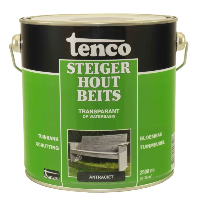 Tenco Steigerhoutbeits antraciet 2,5l verf/beits - zwart