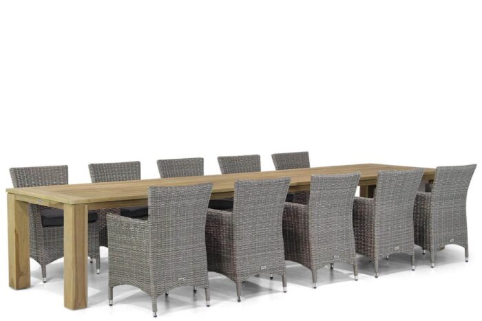 Garden Collections Dublin/Brighton 400 cm dining tuinset 11-delig – Grijs-antraciet