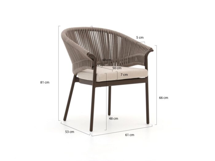 SUNS Santorini dining tuinstoel Laagste prijsgarantie! – Taupe