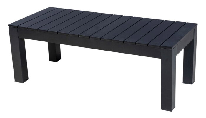 Yoi Midori sportbench 116x50x42 cm aluminium black – zwart