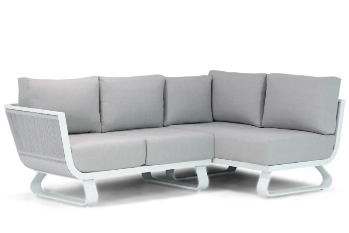 Santika Furniture Corniche chaise longue loungeset 3-delig links - Wit