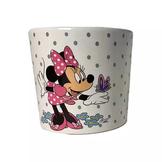 Disney Bloempot Minnie dia 10.5×11 cm – roze;wit