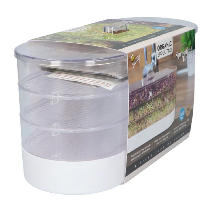 Buzzy Grow gifts kweekset sprouting tower 3 laags - Zie Foto