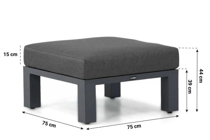 Lifestyle Talai lounge voetenbank – Grijs-antraciet