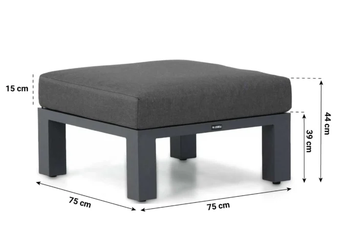 Lifestyle Talai lounge voetenbank - Grijs-antraciet