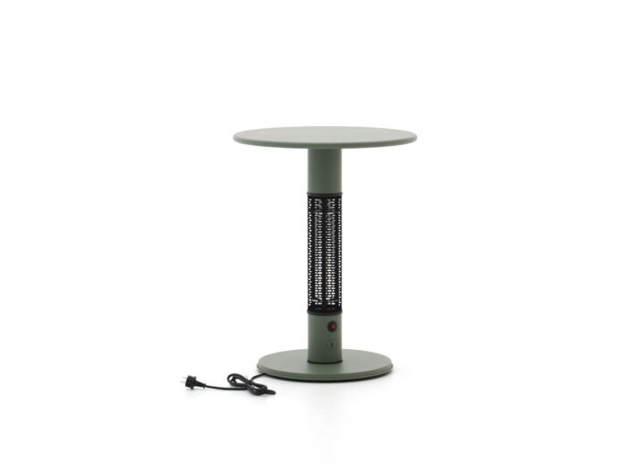Monti HeatLine + 15% kassakorting | Pulse tafel met terrasverwarmer 1500W ø60cm (h: 75cm) – Groen