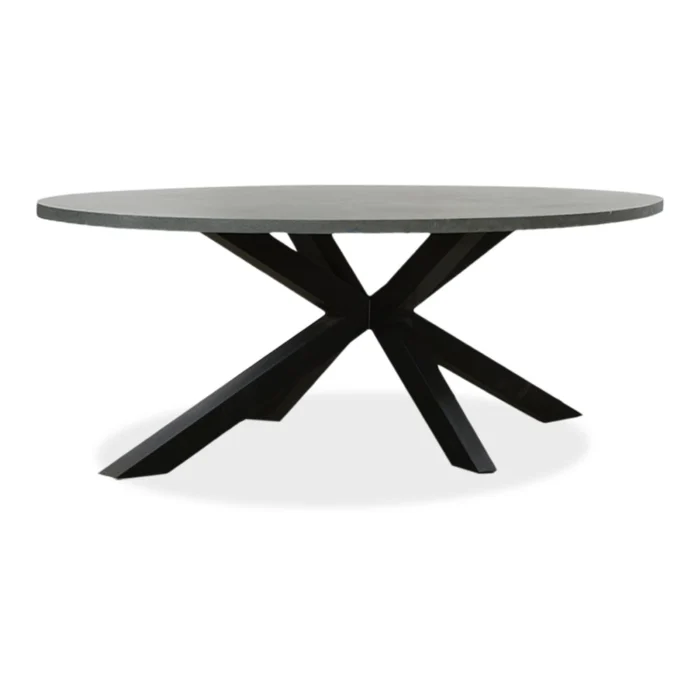 BUITEN living Stockholm dining tuintafel 8 personen | polystone + staal | betonlook | 280cm