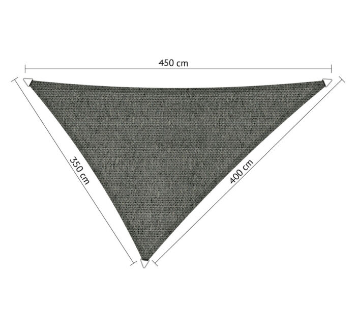 Shadow comfort Driehoek ongelijkzijdig schaduwdoek 3,50×4,00×4,50 m Mystic sand grey – beige