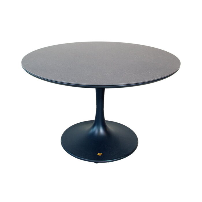 Oosterik home Bridgeport dining tafel midnight grey dia. 120 cm – grijs
