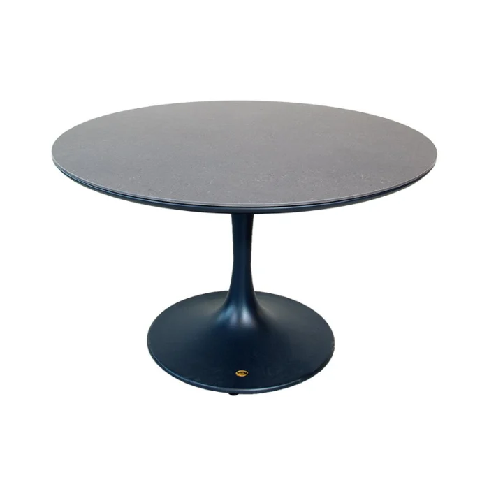 Oosterik home Bridgeport dining tafel midnight grey dia. 120 cm - grijs