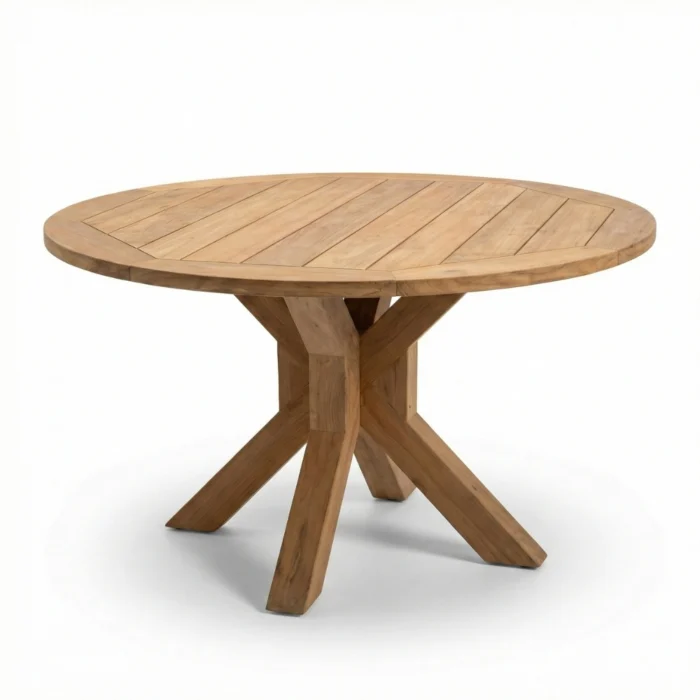 BUITEN living Genua dining tuintafel 4 personen | teakhout | Natural Teak | 120cm rond