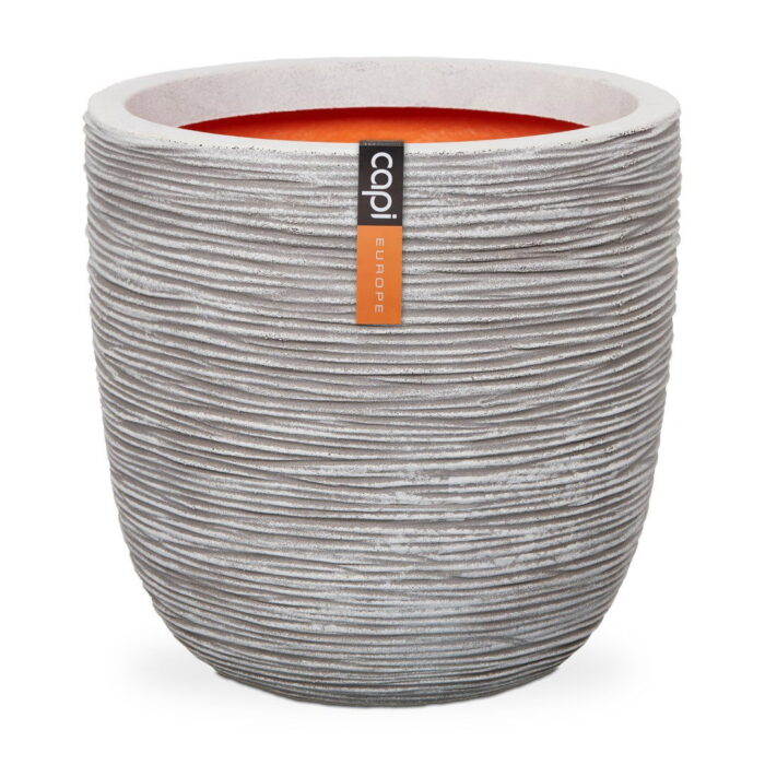 Capi europe Bloempot Pot bol rib nl 35×34 ivoor Capi Nature – wit