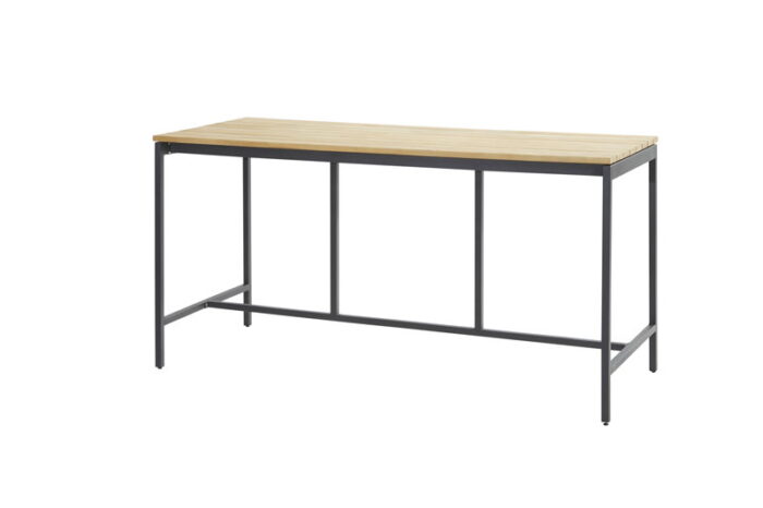 4so Taste Taverne Bartafel Teak Antracite 200 x 85 x 105 cm – zwart