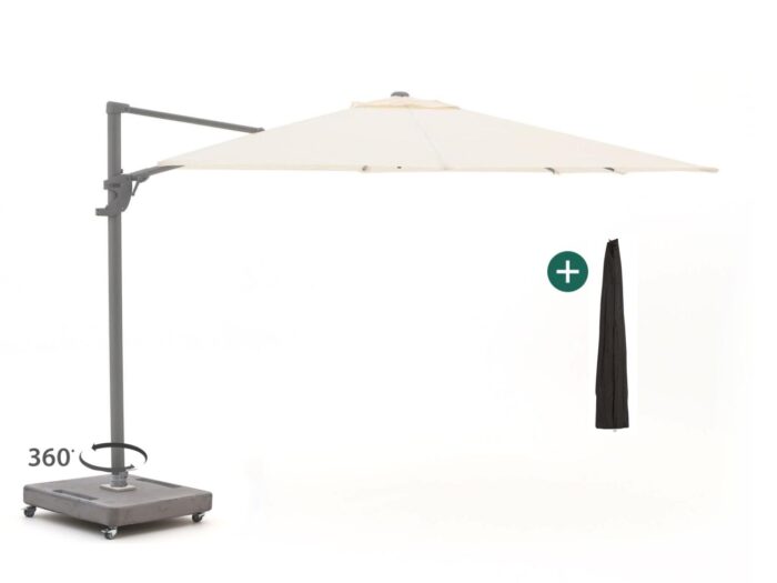 Shadowline Francisco zweefparasol 300x300cm – Wit