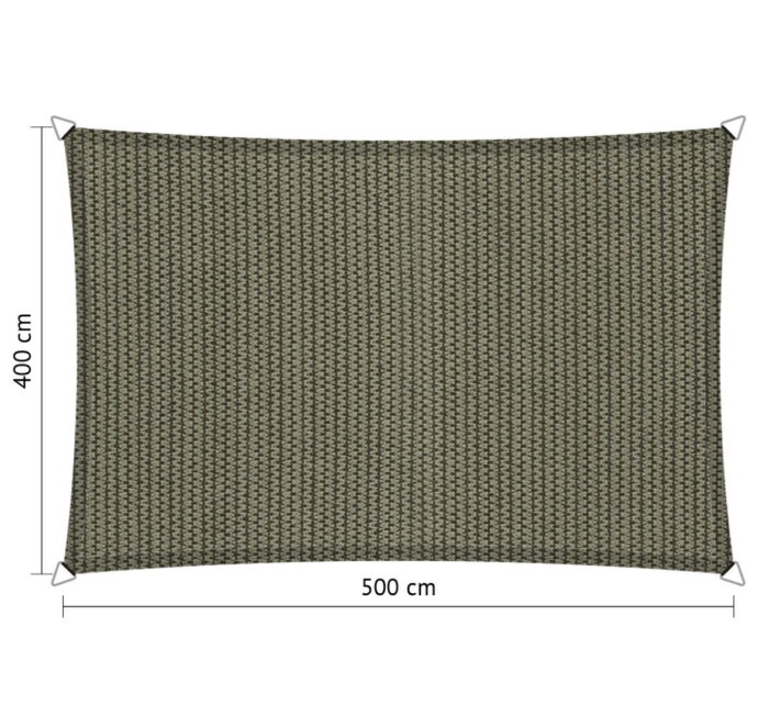 Shadow comfort Rechthoek schaduwdoek 4,00×5,00 m Desert Storm/Tender Taupe – beige