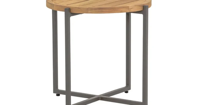Apple Bee | Koffietafel Condor Ø54 x 50(h) cm | Taupe-Teak