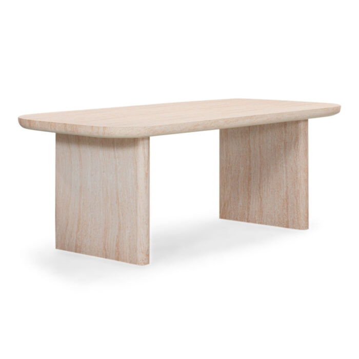 BUITEN living Mees dining tuintafel 4 personen | polystone | travertinlook | 200cm – Travertin