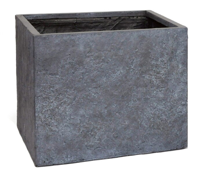 Mcollections Bloempot Pot kubus arizona b23h23 grafiet Fiberclay clayfibre