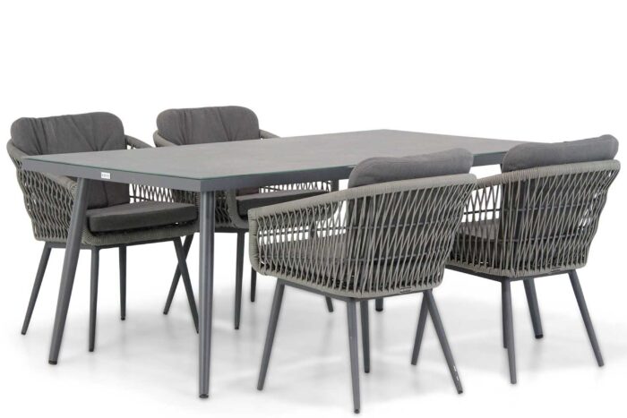 Lifestyle Garden Furniture Western/Sophia 180 cm dining tuinset 5-delig – Grijs-antraciet