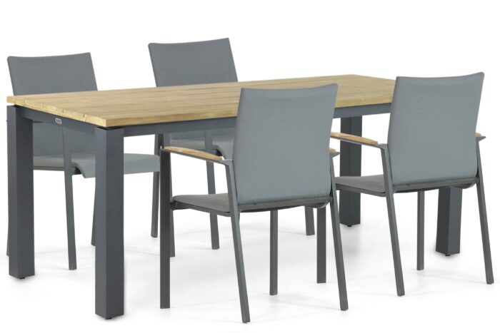 Lifestyle Garden Furniture Brandon/Riviera 180 cm dining tuinset 5-delig – Grijs-antraciet