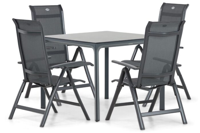 Hartman Alice/Cesar 90 cm dining tuinset 5-delig – Grijs-antraciet