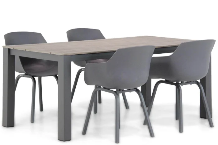 Lifestyle Garden Furniture Salina/Valley 180 cm dining tuinset 5-delig - Grijs-antraciet