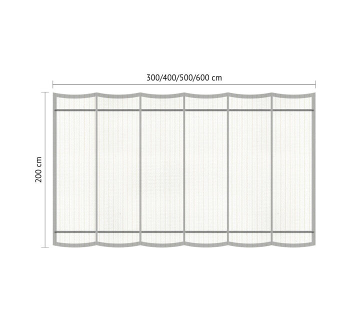 Shadow comfort Harmonicadoek B 2,00 x L 5,00 m Arctic White – wit