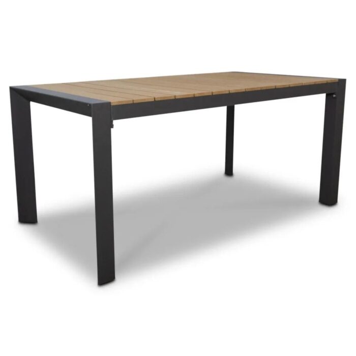 LUX outdoor living Cortona dining tuintafel 4 personen | polywood + aluminium | Natural Wood | 160cm – Light Teak