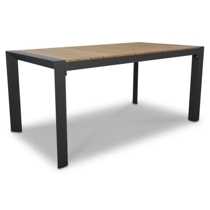 LUX outdoor living Cortona dining tuintafel 4 personen | polywood + aluminium | Natural Wood | 160cm - Light Teak