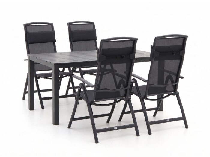Forza Furniture Forza Capri/Menzano 160cm dining tuinset 5-delig verstelbaar Laagste prijsgarantie!