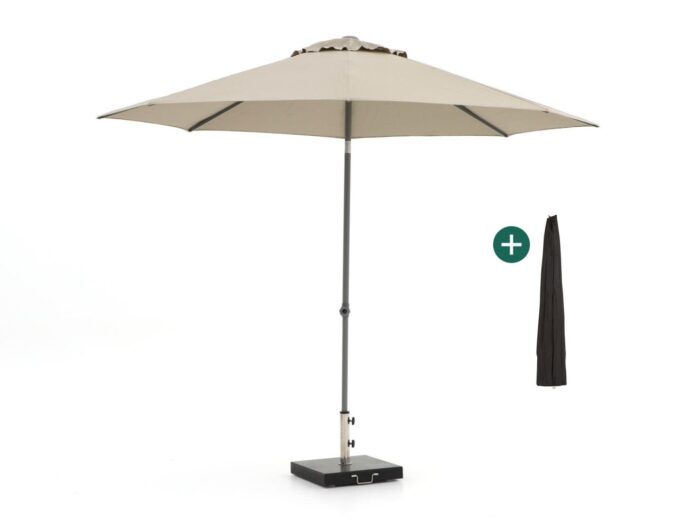 Shadowline Push-up parasol ø 300cm Laagste prijsgarantie! – Taupe